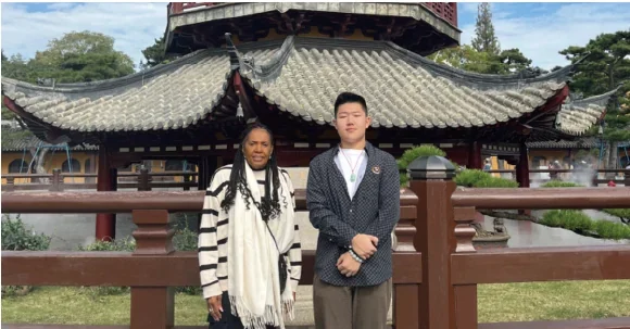 Members of the philosophy society during a field visit.